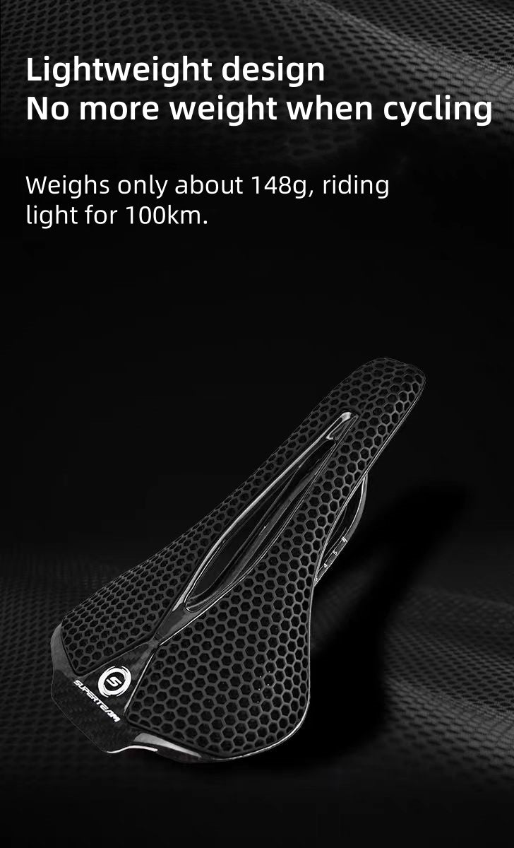 Superteam Air Full Carbon Fiber 3D Printing ShortNosed Bike Saddle