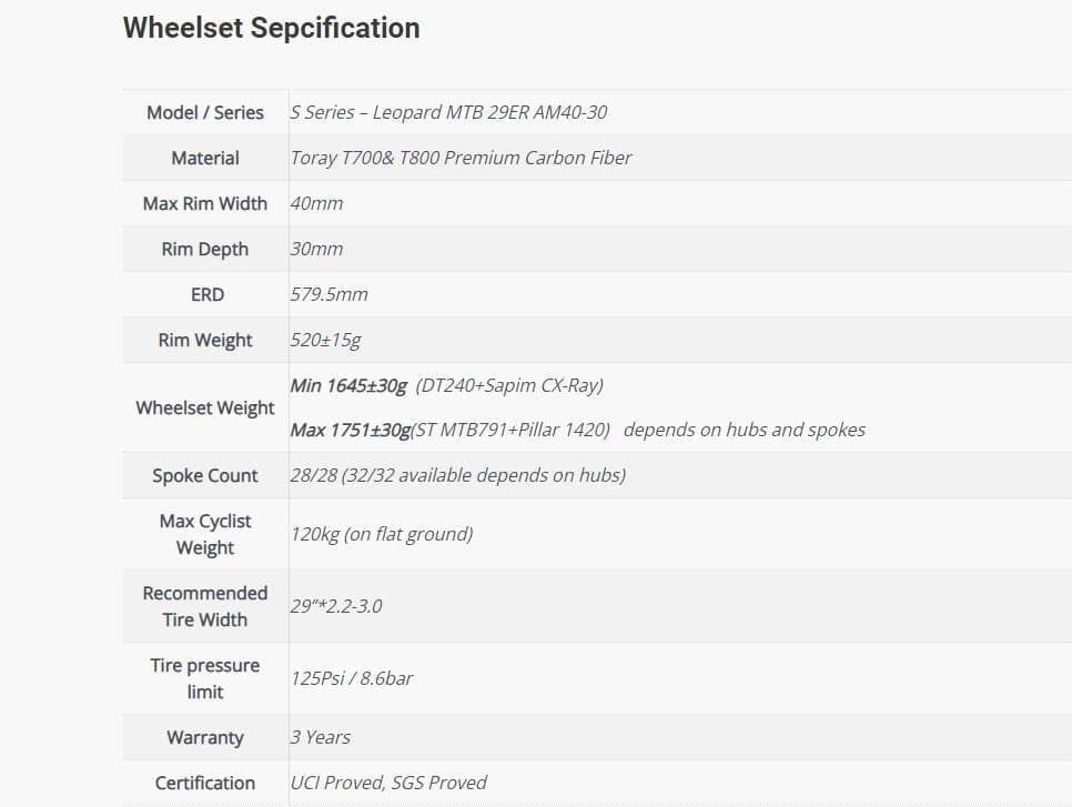 S-LEOPARD MTB 29ER AM40-30 - Superteamwheels